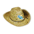 Hi-Crown Western Hat w/ Shoelace Band and Chin Strap w/ Custom Digital Printed Icon